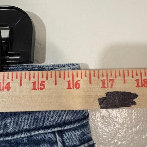 Miss Me Jeans Womens 31 Blue Straight Leg Embroidered Pockets Stretch Denim - Picture 7 of 8